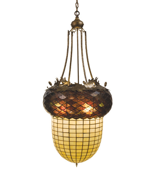 Meyda Tiffany Greenbriar Oak 47612 Pendant Light - Antique Copper