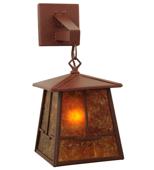 Meyda Tiffany Lighting 47748 Bungalow One Light Wall Sconce Outdoor Bronze / Dark