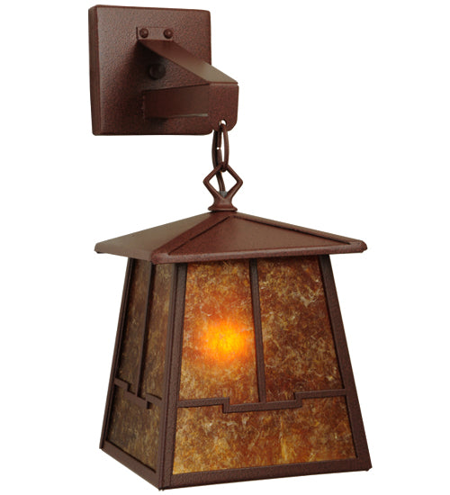 Meyda Tiffany Lighting 47748 Bungalow One Light Wall Sconce Outdoor Bronze / Dark