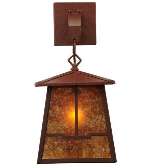 Meyda Tiffany Lighting 47748 Bungalow One Light Wall Sconce Outdoor Bronze / Dark