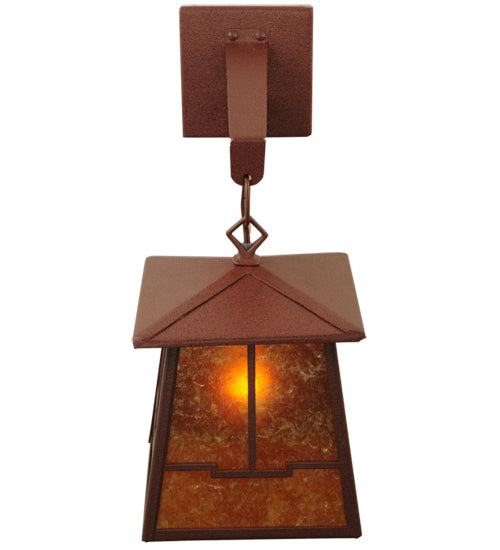 Meyda Tiffany Lighting 47748 Bungalow One Light Wall Sconce Outdoor Bronze / Dark