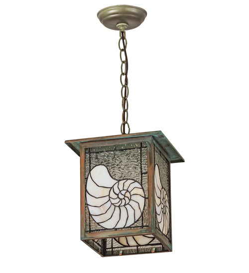 Meyda Tiffany Nautilus 47763 Pendant Light - Verdigris