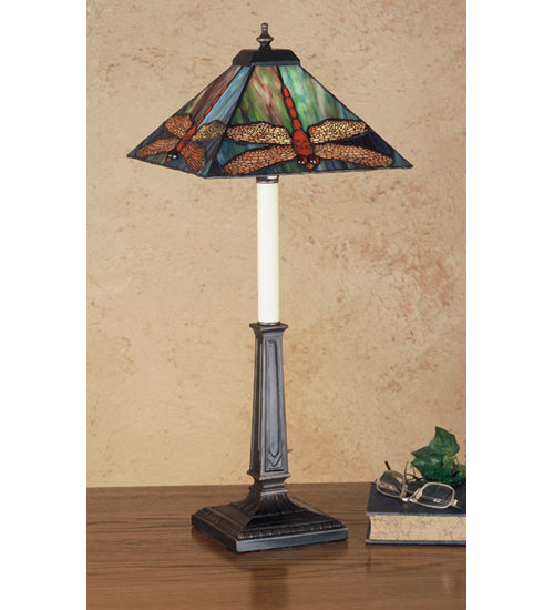 Meyda Tiffany Lighting 47833 Prairie Dragonfly One Light Table Lamp Lamp Bronze / Dark