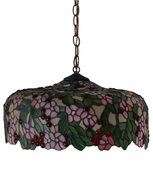 Meyda Tiffany Tiffany Cherry Blossom 47906 Pendant Light - Beige Pink Red