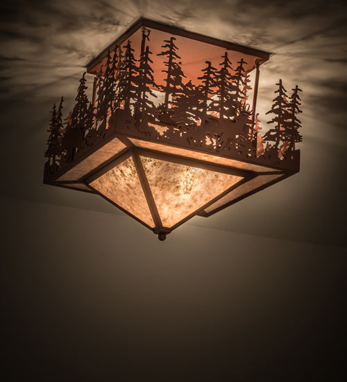 Meyda Tiffany Wildlife At Pine Lake 48062 Ceiling Light - Rust