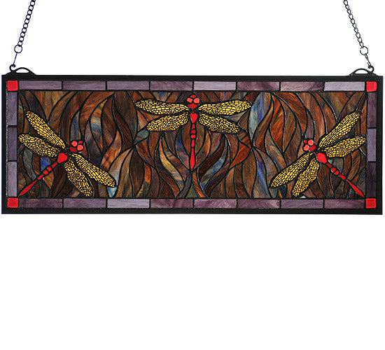 Meyda Tiffany Lighting 48091 Tiffany Dragonfly Window Mirror Multicolored