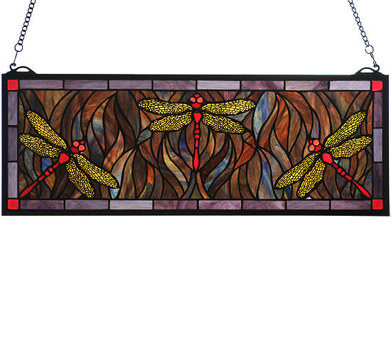 Meyda Tiffany Lighting 48091 Tiffany Dragonfly Window Mirror Multicolored