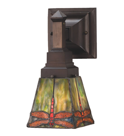 Meyda Tiffany Prairie Dragonfly 48187 Wall Light - Pbag Flame Orange