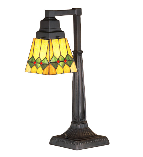 Meyda Tiffany Lighting 48214 Martini Mission One Light Desk Lamp Lamp Bronze / Dark