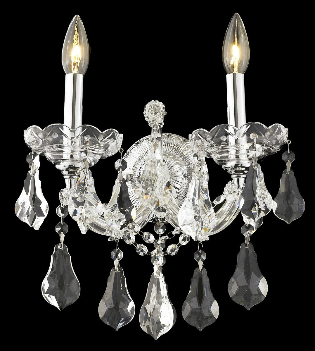 Elegant Maria Theresa 2801W2C/RC Wall Sconce Light - Chrome