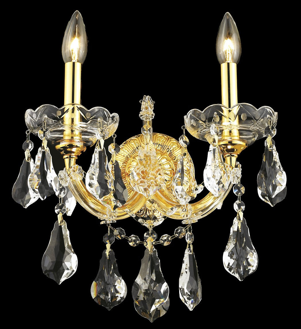 Elegant Maria Theresa 2801W2G/RC Wall Sconce Light - Gold