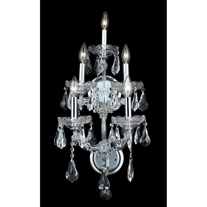 Elegant Maria Theresa 2801W5C/RC Wall Sconce Light - Chrome