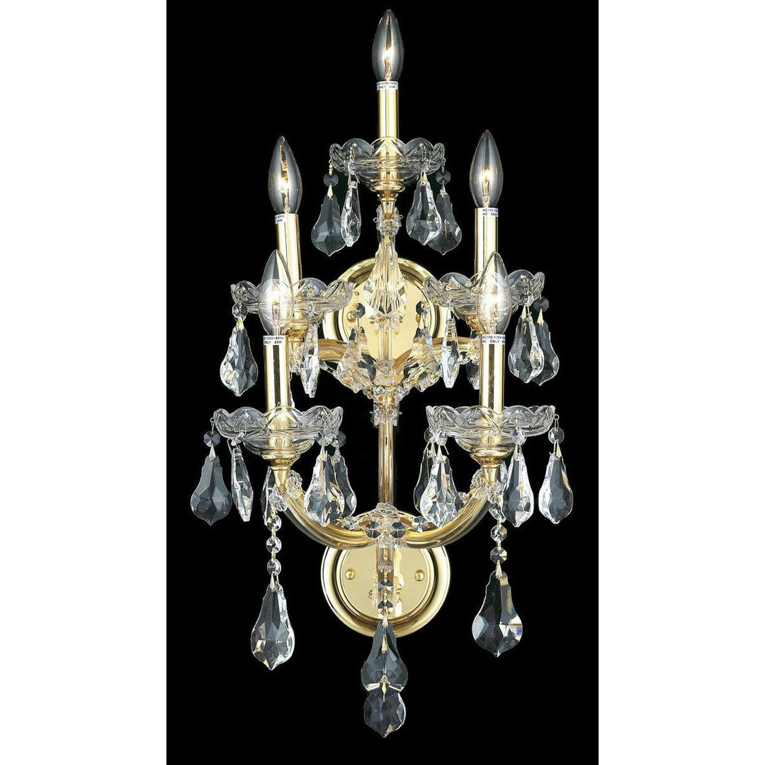 Elegant Maria Theresa 2801W5G/RC Wall Sconce Light - Gold