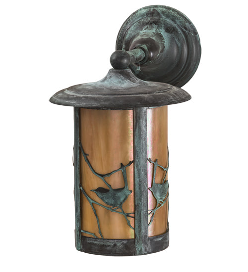 Meyda Tiffany Lighting 48725 Fulton One Light Wall Sconce Outdoor Verde