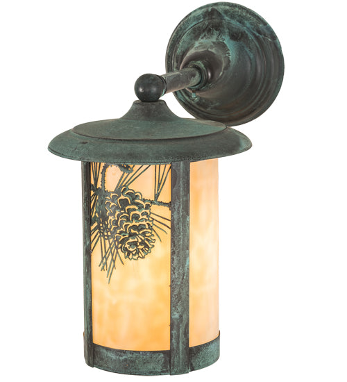 Meyda Tiffany Lighting 48726 Fulton One Light Wall Sconce Outdoor Verde