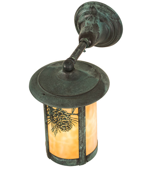 Meyda Tiffany Lighting 48726 Fulton One Light Wall Sconce Outdoor Verde