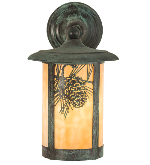 Meyda Tiffany Lighting 48726 Fulton One Light Wall Sconce Outdoor Verde