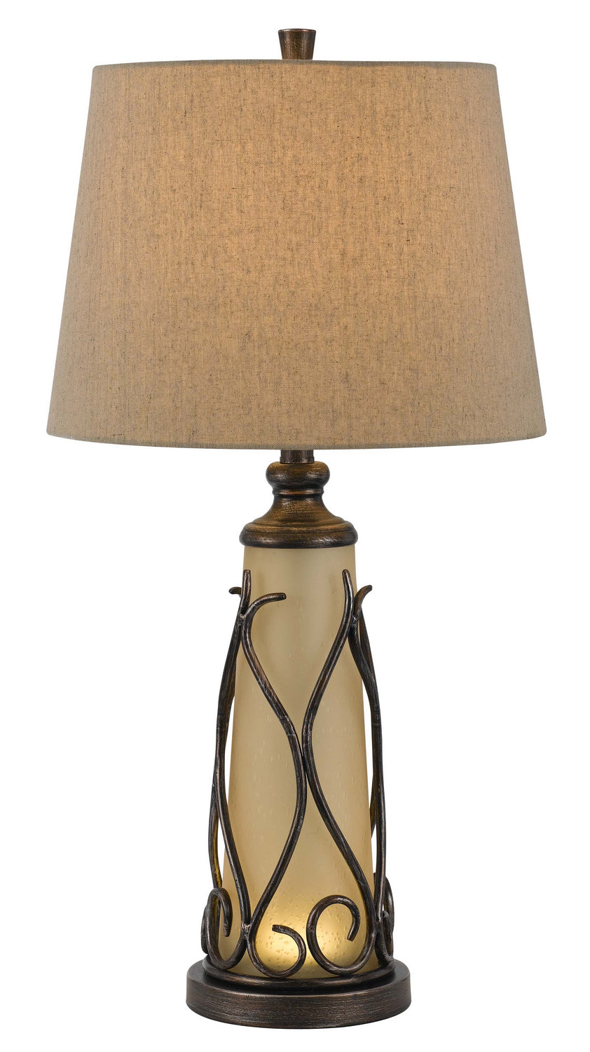 Cal Lighting BO-2348TB Taylor Two Light Table Lamp Lamp Bronze / Dark