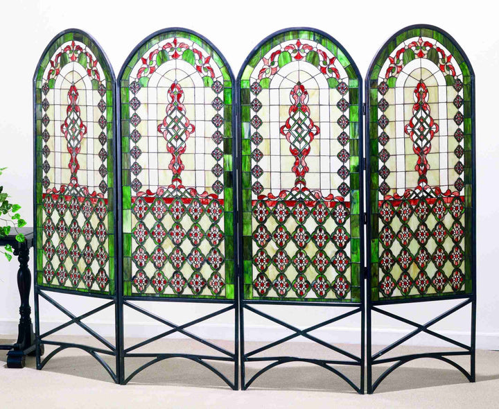 Meyda Tiffany Lighting 48808 Quatrefoil Room Divider Furniture Bronze / Dark