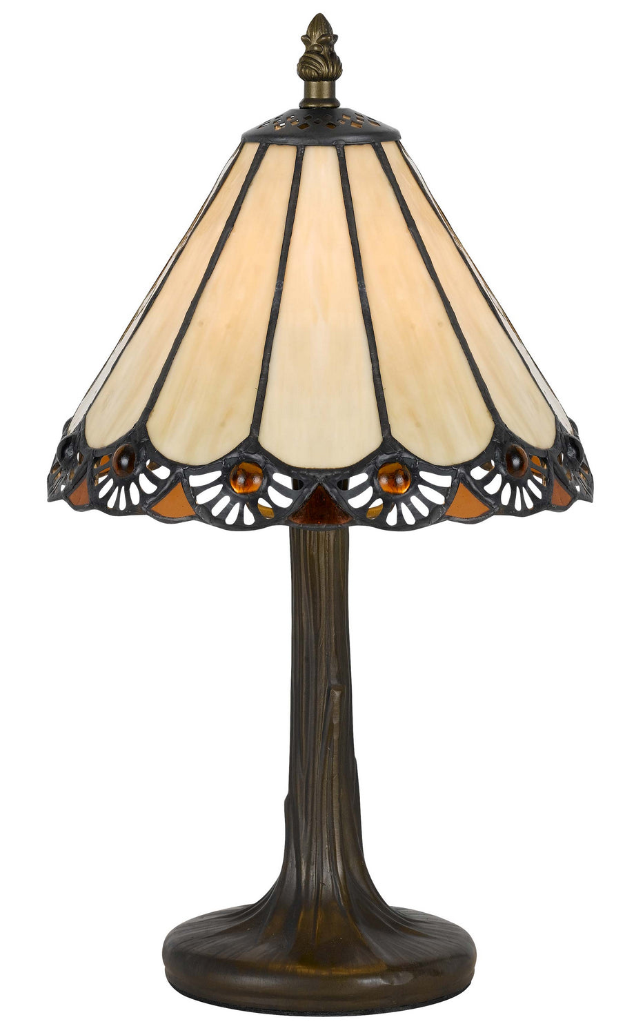 Cal Lighting BO-2382AC Tiffany One Light Accent Table Lamp Brass - Antique