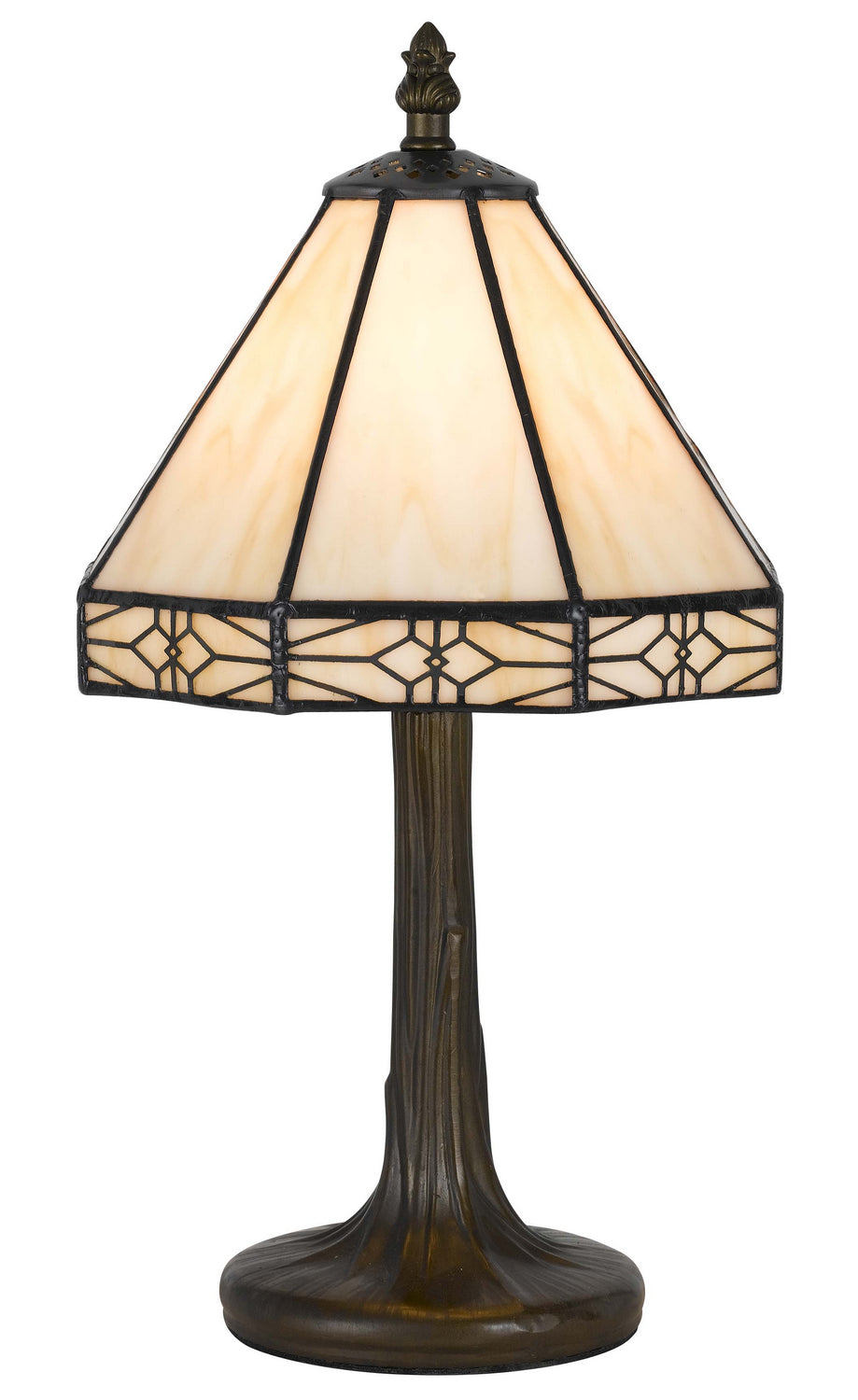 Cal Lighting BO-2385AC Tiffany One Light Accent Table Lamp Brass - Antique