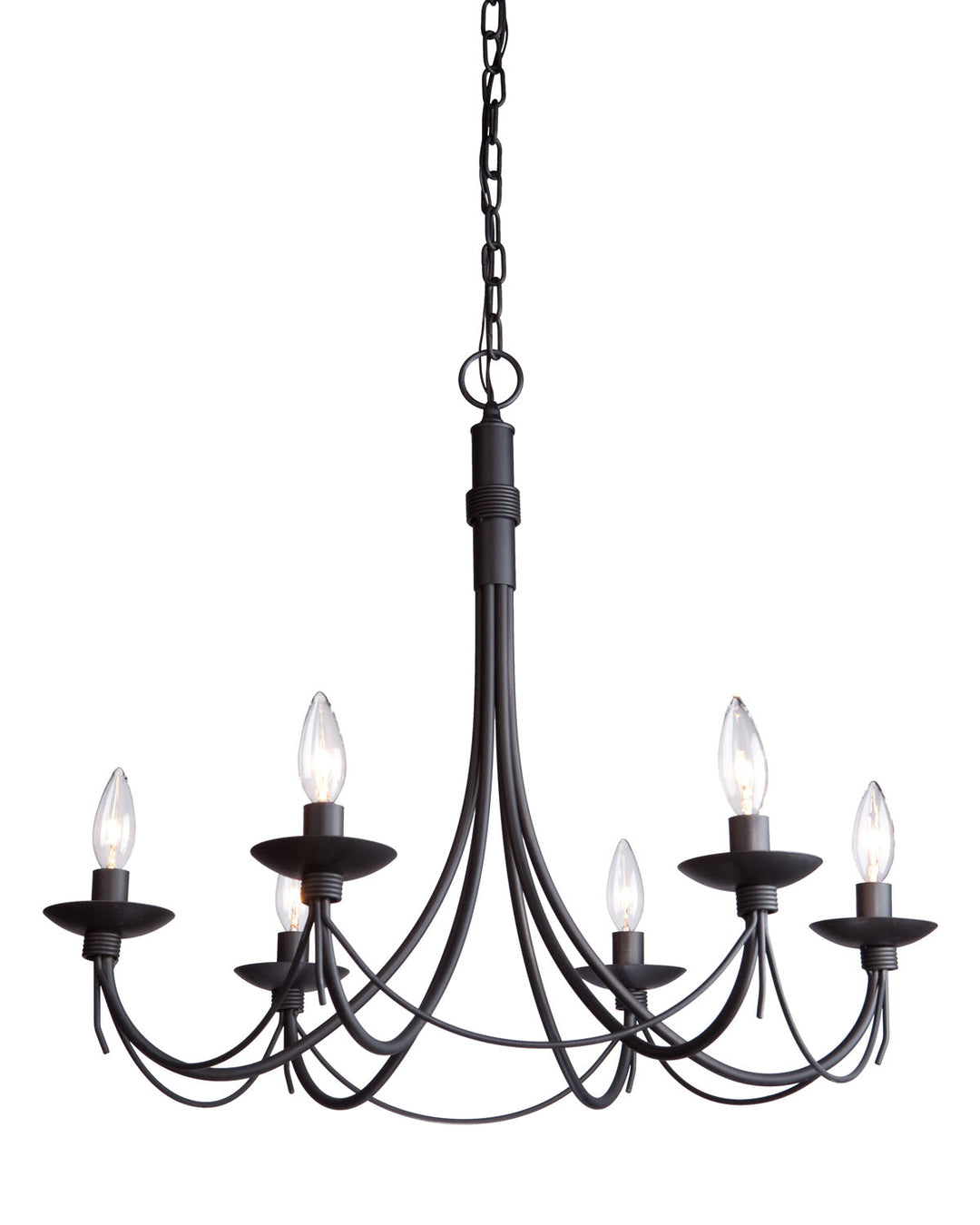 Artcraft Wrought Iron AC1486EB Chandelier Light - Ebony Black