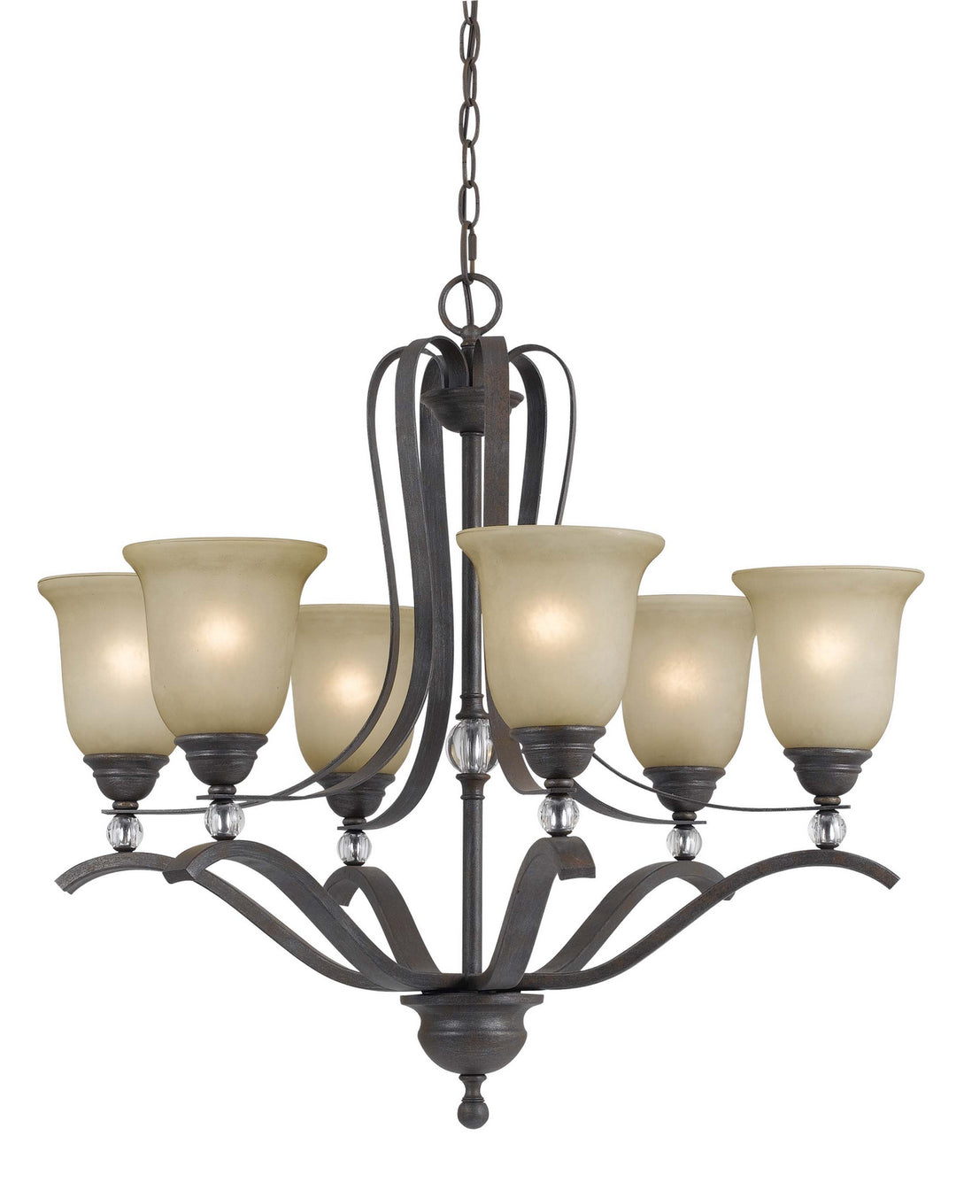 Cal Riverton FX-3530/6 Chandelier Light - Dark Bronze