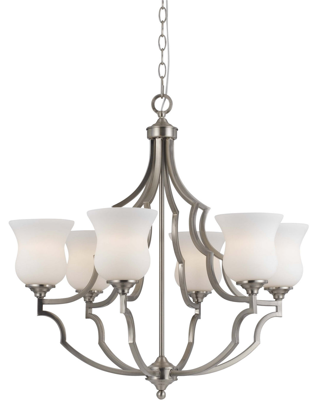 Cal Barrie FX-3531/6 Chandelier Light - Brushed Steel