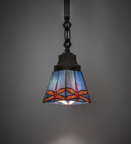 Meyda Tiffany Prairie Dragonfly 49101 Pendant Light - Mahogany Bronze