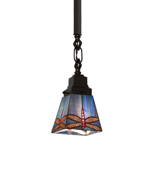 Meyda Tiffany Prairie Dragonfly 49101 Pendant Light - Mahogany Bronze