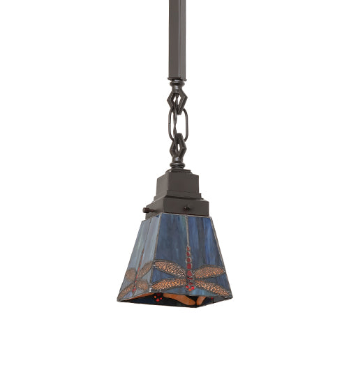 Meyda Tiffany Prairie Dragonfly 49101 Pendant Light - Mahogany Bronze