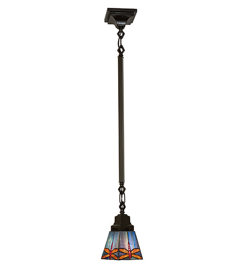 Meyda Tiffany Prairie Dragonfly 49101 Pendant Light - Mahogany Bronze