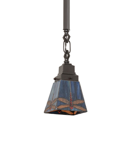 Meyda Tiffany Prairie Dragonfly 49102 Pendant Light - Mahogany Bronze