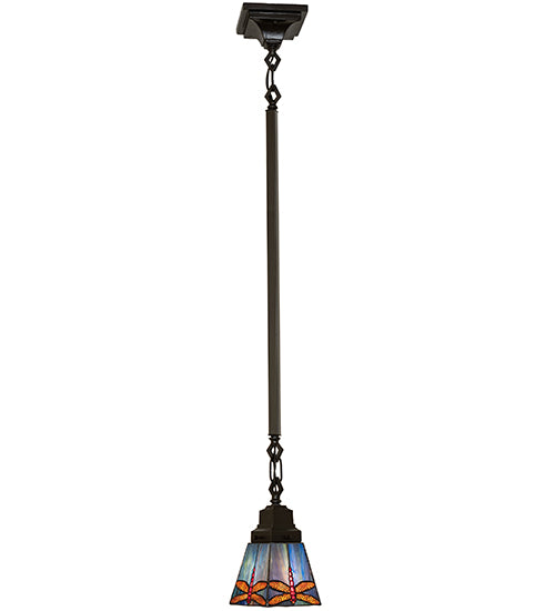 Meyda Tiffany Prairie Dragonfly 49102 Pendant Light - Mahogany Bronze