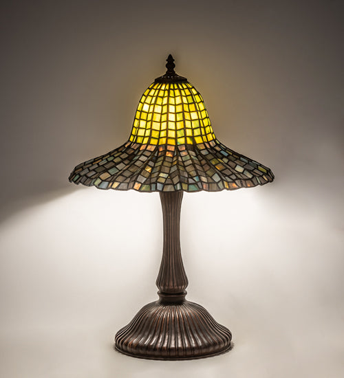 Meyda Tiffany Lighting 49165 Tiffany Bell One Light Table Lamp Lamp Bronze / Dark