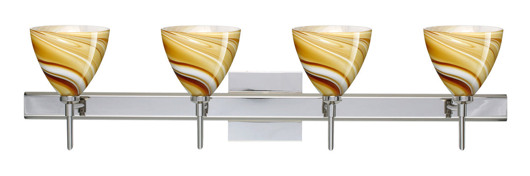 Besa Mia 4SW-1779HN-CR-SQ Bath Vanity Light 31 in. wide - Chrome