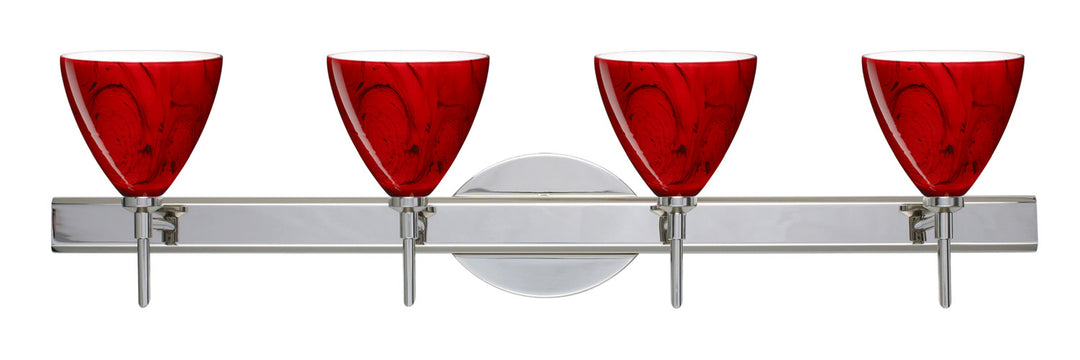 Besa Mia 4SW-1779MA-CR Bath Vanity Light 31 in. wide - Chrome