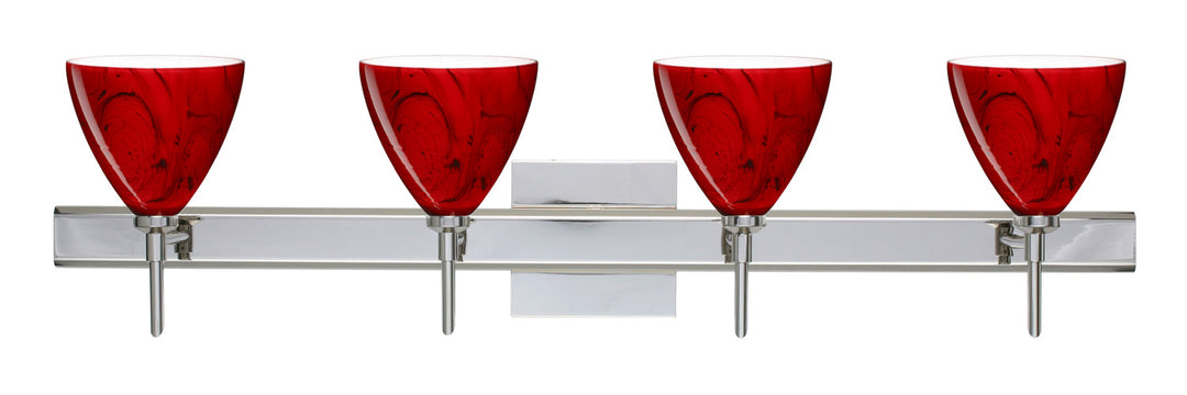 Besa Mia 4SW-1779MA-CR-SQ Bath Vanity Light 31 in. wide - Chrome