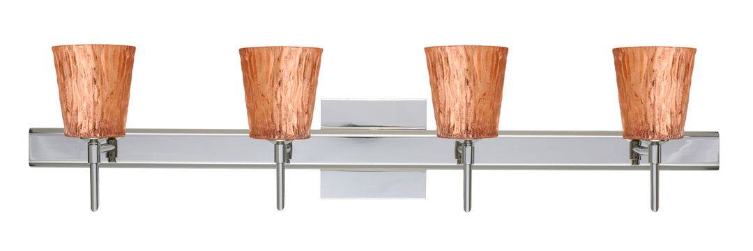 Besa Nico 4SW-5125CF-CR-SQ Bath Vanity Light 31 in. wide - Chrome