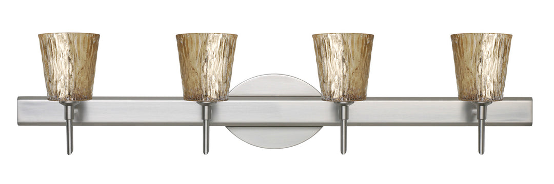 Besa Nico 4SW-5125GF-SN Bath Vanity Light 31 in. wide - Satin Nickel