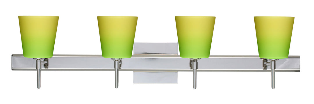 Besa Canto 4SW-5131GY-CR-SQ Bath Vanity Light 31 in. wide - Chrome