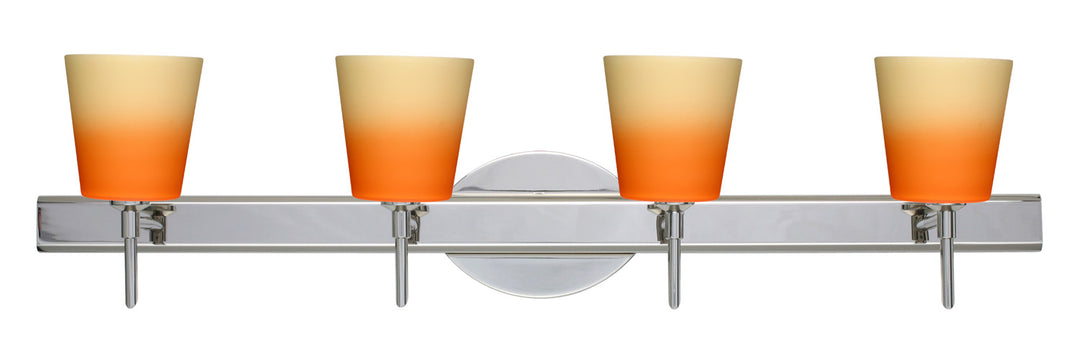 Besa Canto 4SW-5131OP-CR Bath Vanity Light 31 in. wide - Chrome