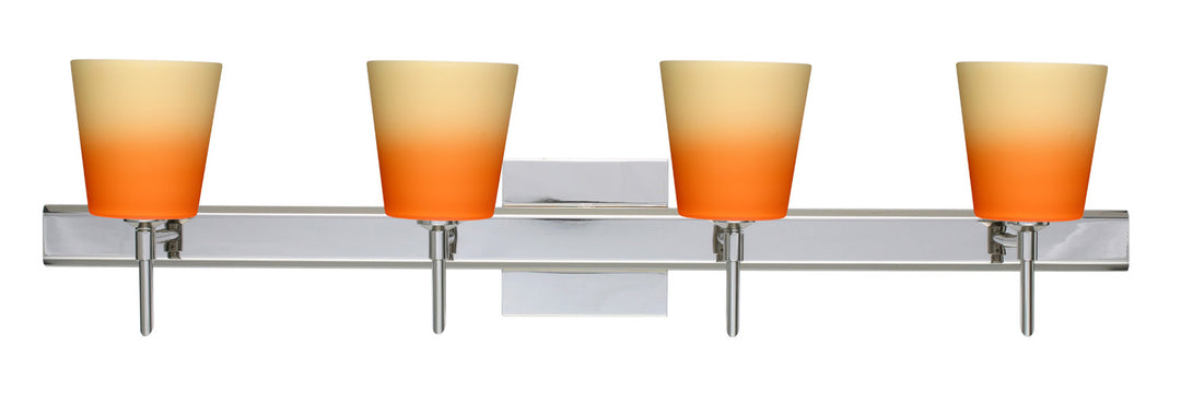 Besa Canto 4SW-5131OP-CR-SQ Bath Vanity Light 31 in. wide - Chrome