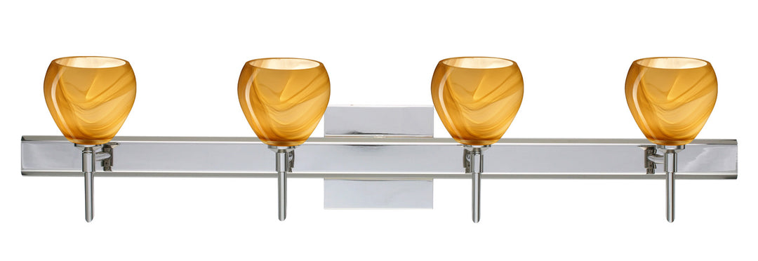 Besa Tay Tay 4SW-5605HN-CR-SQ Bath Vanity Light 31 in. wide - Chrome