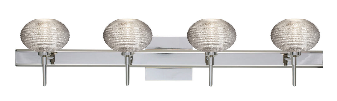 Besa Lasso 4SW-5612GL-CR-SQ Bath Vanity Light 31 in. wide - Chrome