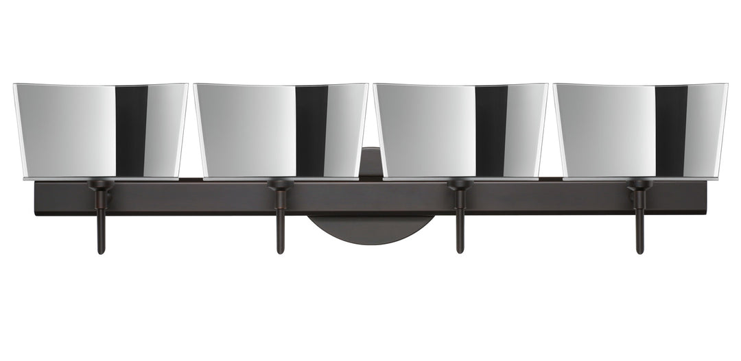 Besa Groove 4SW-6773MR-BR Bath Vanity Light 32 in. wide - Bronze