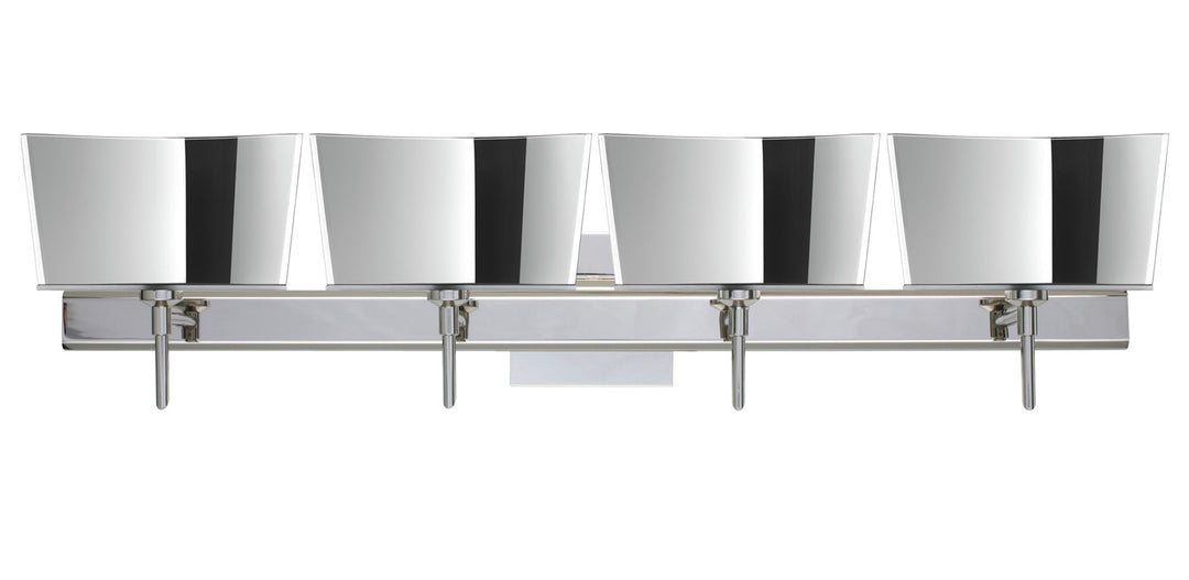 Besa Groove 4SW-6773MR-CR-SQ Bath Vanity Light 32 in. wide - Chrome