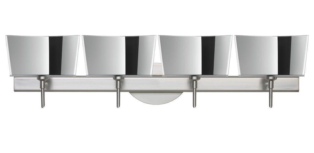 Besa Groove 4SW-6773MR-SN Bath Vanity Light 32 in. wide - Satin Nickel