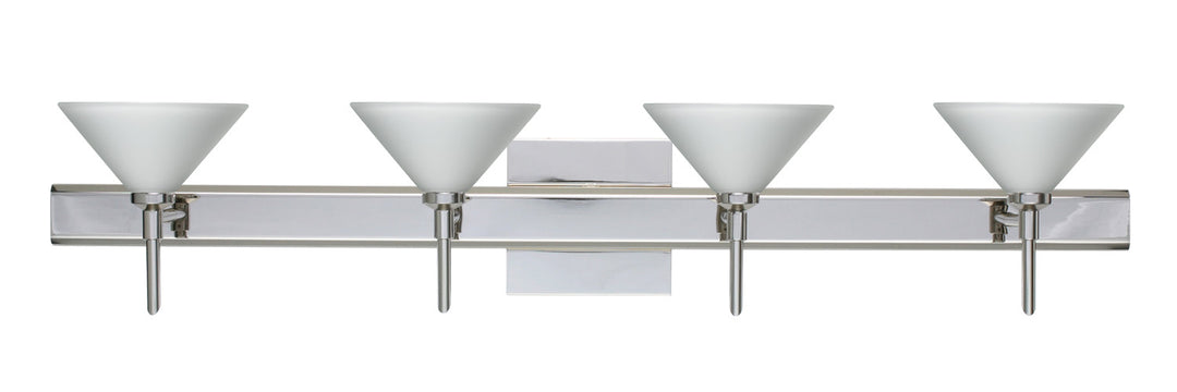 Besa Kona 4SW-117607-CR-SQ Bath Vanity Light 31 in. wide - Chrome