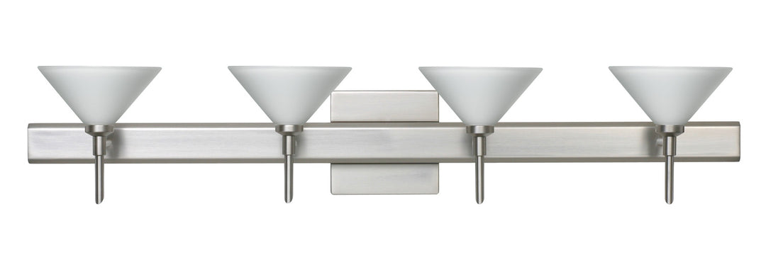 Besa Kona 4SW-117607-SN-SQ Bath Vanity Light 31 in. wide - Satin Nickel